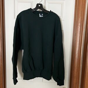 Lands' End Dark Green Crewneck Sweatshirt - XL